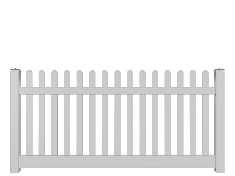 3in open picket pvc fence