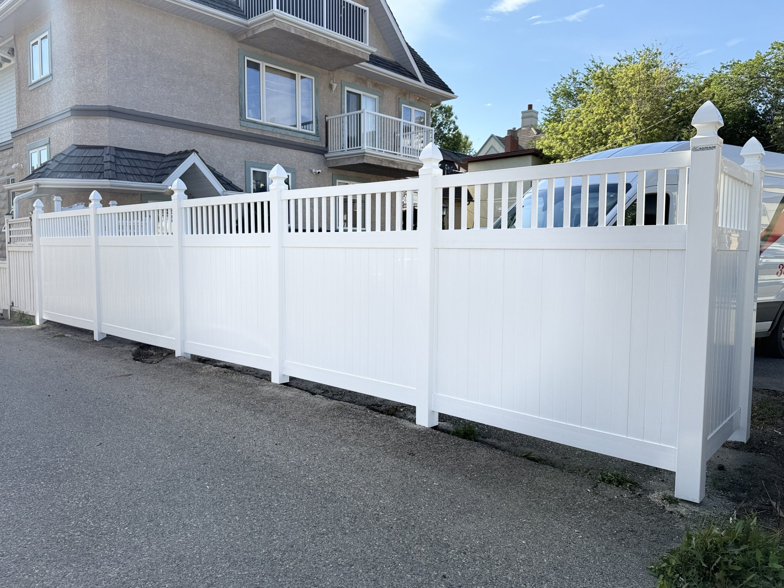 Custom PVC Fence at condos