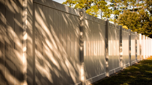 Solid Privacy Vinyl Fence Regina